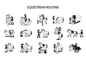 Equestrian routine, an Animal Illustration by Naurider