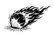 Fire Meteor Comet Silhouette Bundle, an Illustration by Designs_River (Thumbnail 50 of 51)