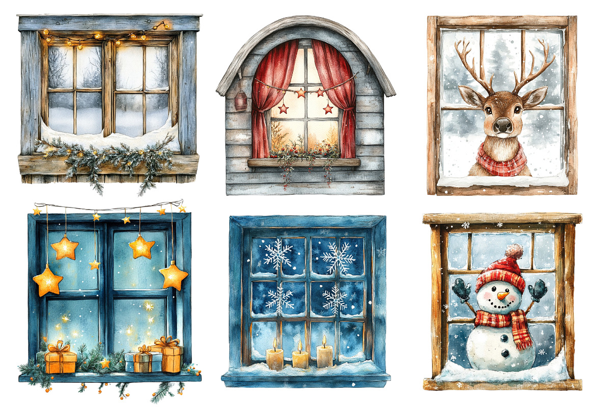 Christmas Window Sublimation Clipart, an Illustration by Daily.Designs (Photo 5 of 5)