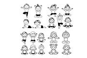 Kids’ yoga svg set, an Illustration by SketchArtStudio (Thumbnail 2 of 3)