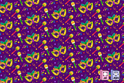Mardi Gras Pattern Design, a Pattern Graphic by MISS CHATZ (Thumbnail 1 of 3)