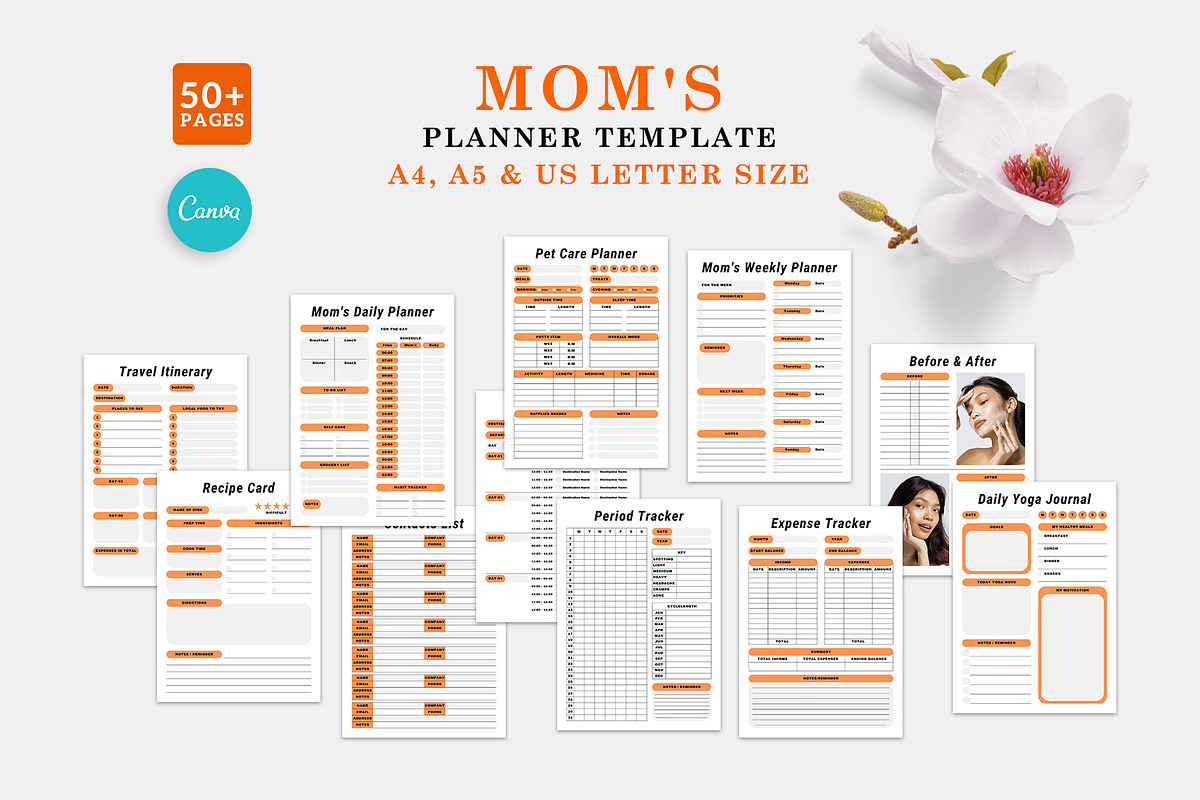 MOM'S Planner Bundle Template, a Stationery Template by MNT-Creator (Photo 1 of 6)