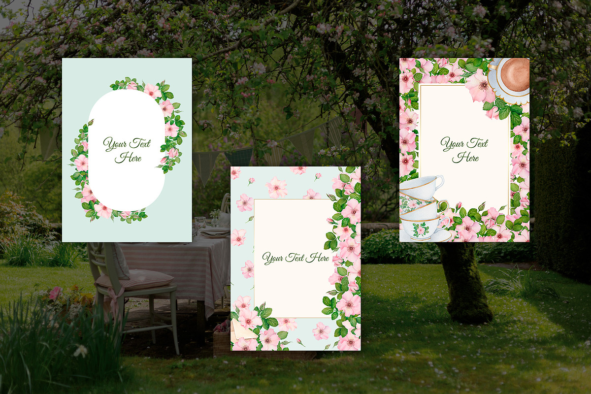 Rococo Wild Rose|Watercolor Tea Time, an Object Illustration by SunnJaneArt (Photo 9 of 11)