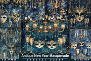 Antique New Year Masquerade, a Background Graphic by Printable Treasure (Thumbnail 1 of 3)