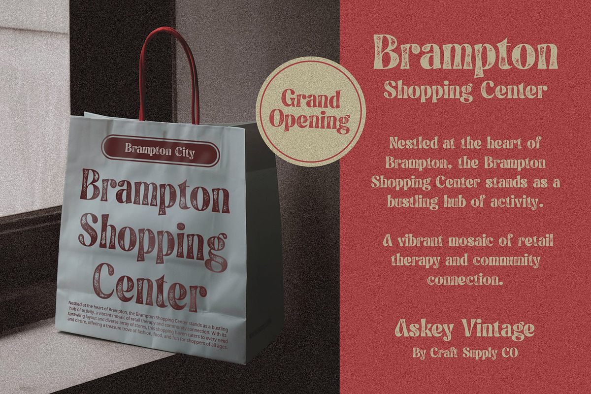 Askey Vintage, a Sans Serif Font by Craft Supply Co. (Photo 7 of 8)