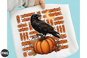 Preppy Halloween Raven Pumpkin, a Seasonal Illustration by designcity5 (Thumbnail 1 of 4)