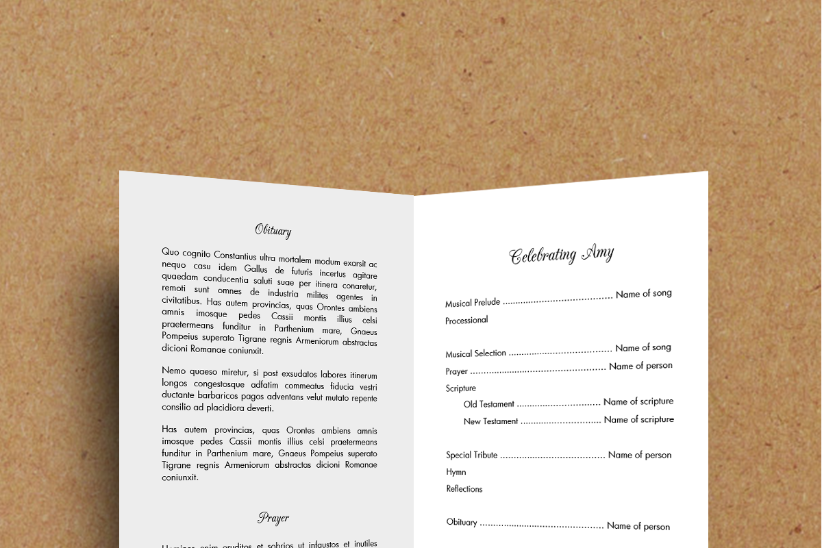 Funeral Program Template - LightGrey, an Invitation Template by Priiiiiiiiiiiiiint ! (Photo 2 of 2)