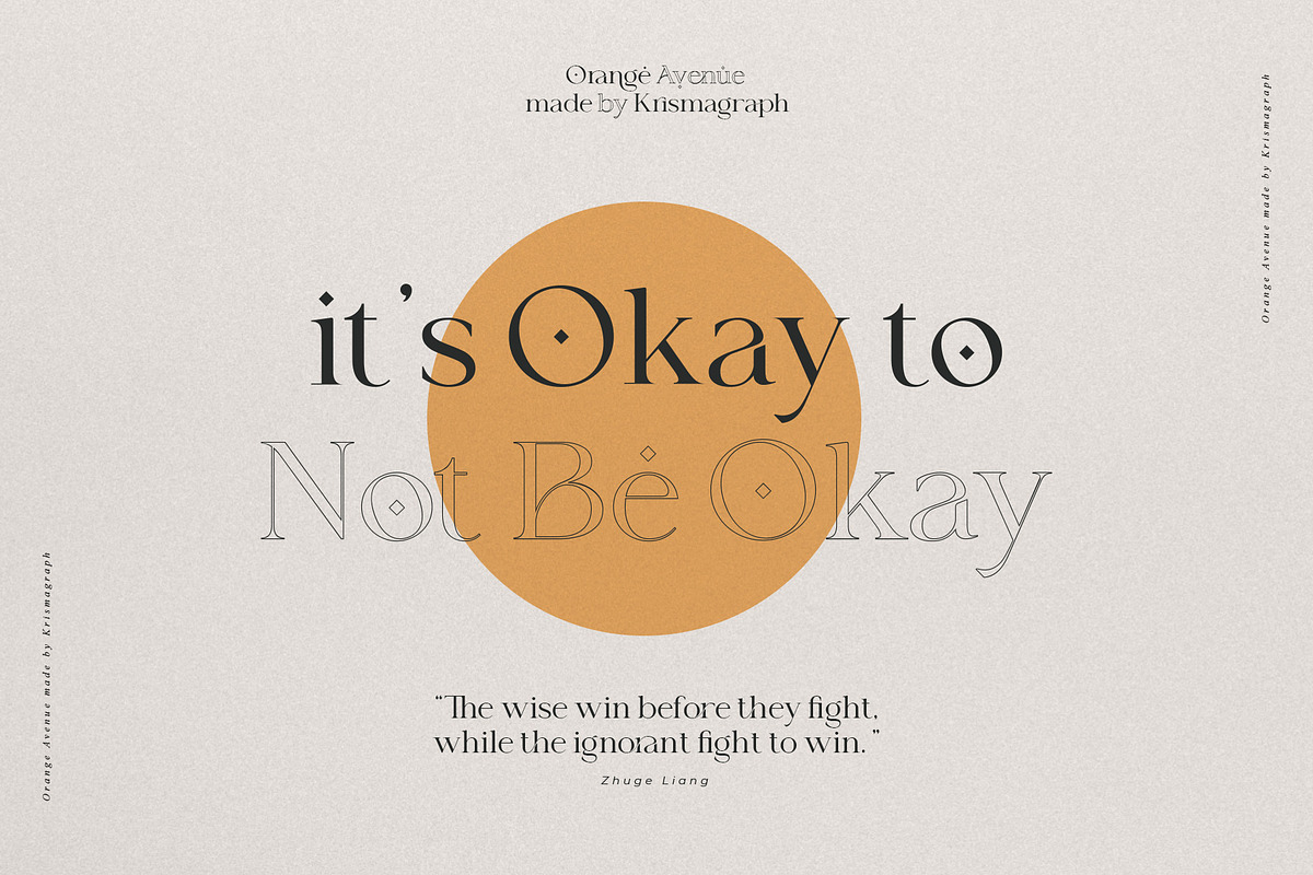 Orange Avenue | Ligature Serif Font, a Serif Font by Krismagraph (Photo 12 of 12)