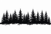 Pine Forest Silhouette Bundle, a Graphic by Creativeshirt (Thumbnail 8 of 14)