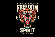 tiger head oldschool tattoo vector, an Education Illustration by Pen of God Studio (Thumbnail 2 of 3)