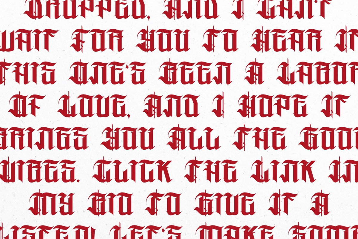 Nokrusa - Gothic Blackletter Font, a Blackletter Font by Dhabee (Photo 16 of 16)