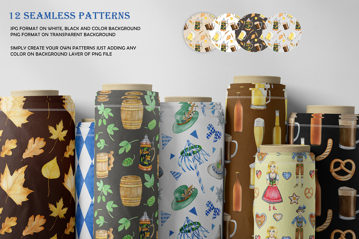 Watercolor Oktoberfest festival set, a Food Illustration by svetodesign (Photo 5 of 10)