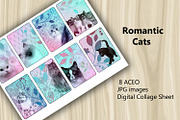 Collage Sheet - Romantic Cats, a Print Template by Kseniya-Omega (Thumbnail 1 of 3)
