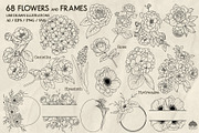 Flower Garden Line Art + Procreate, a Decorative Illustration by Skliarova (Thumbnail 2 of 5)