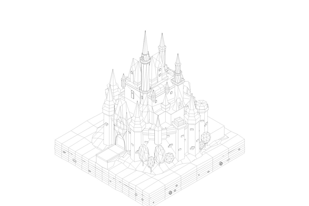 Cartoon Low Poly USA Landmarks Pack, an Architecture 3D Model by Anton Moek (Photo 8 of 15)