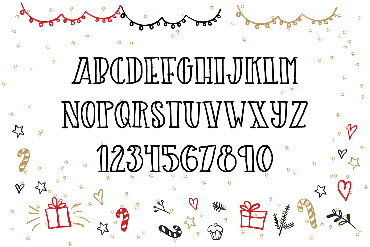 Polar Bear-Christmas Typeface preview 3