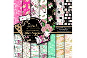 Office Supplies Paper Pack, a Pattern Graphic by HeidiCIllustration (Thumbnail 1 of 5)