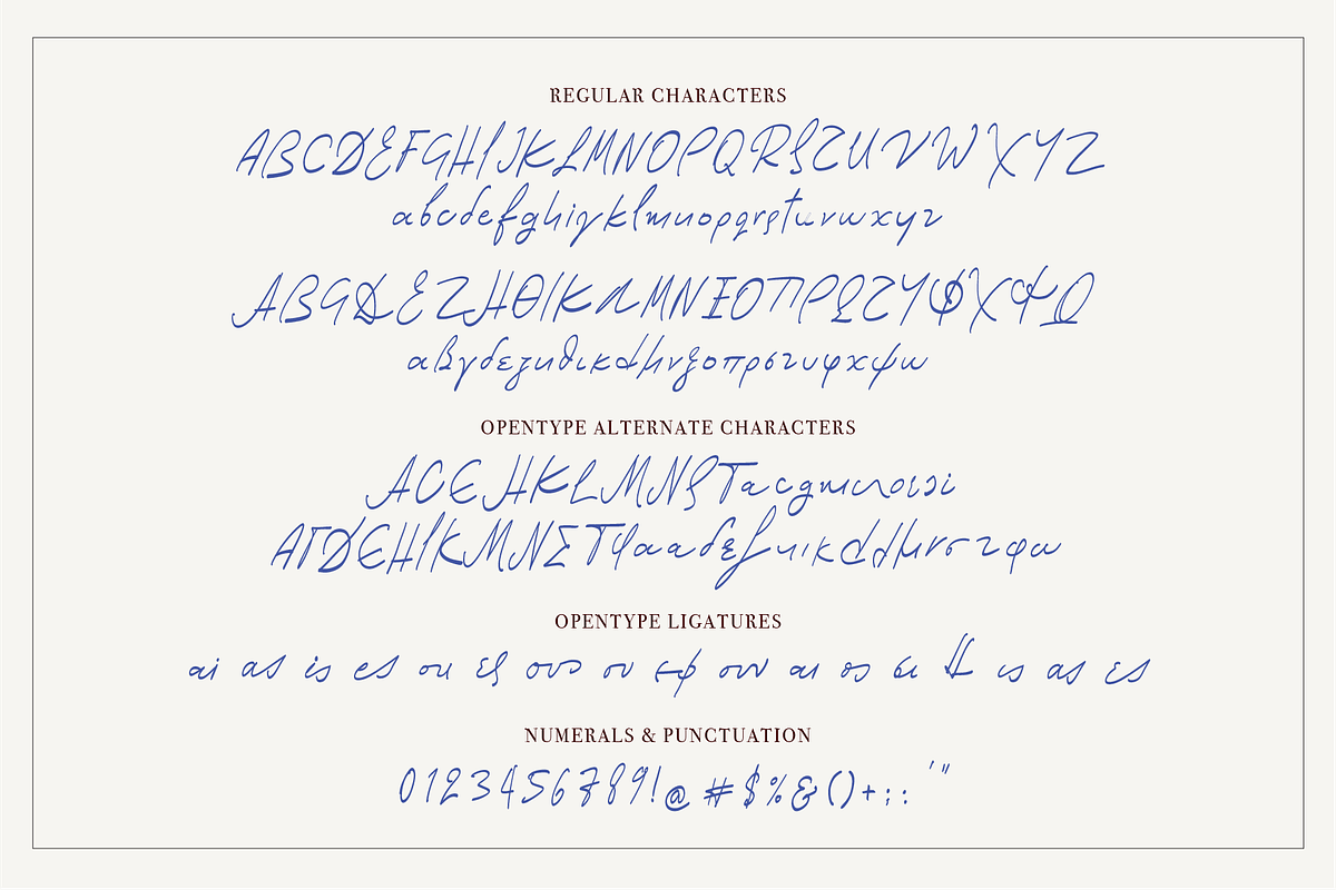 Kyani Akti, a Handwritten Font by George Bourle (Photo 7 of 9)