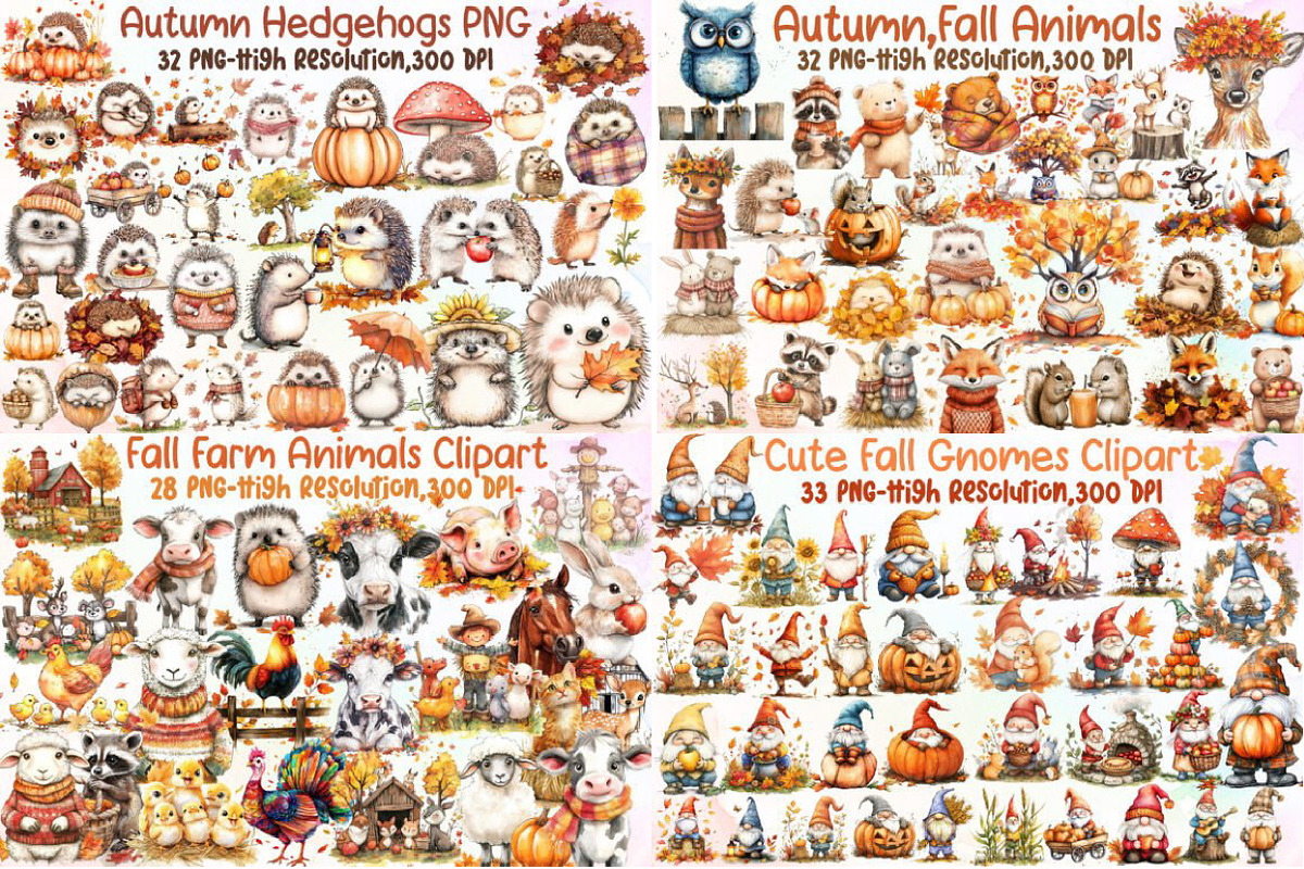 Autumn Clipart Huge Bundle, an Illustration by Sublimation Artist (Photo 12 of 12)