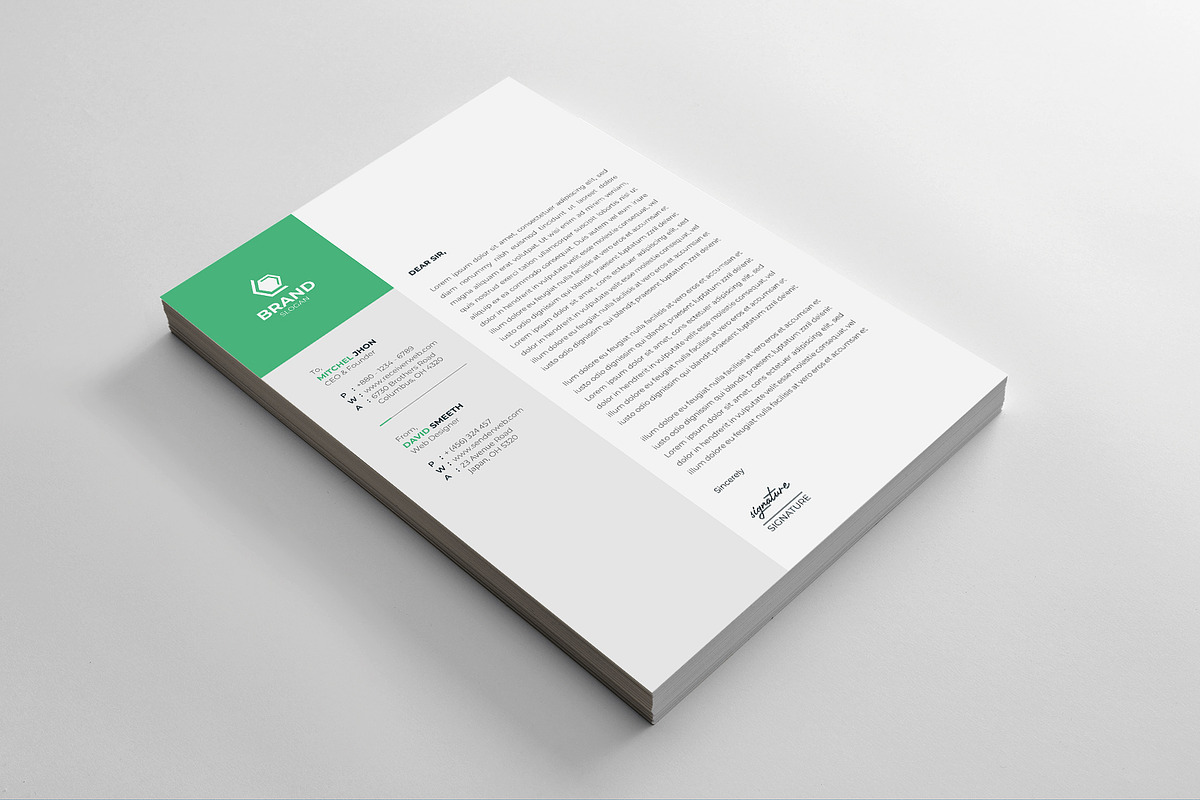 Corporate Letterhead Template, a Stationery Template by GFXCity (Photo 4 of 4)