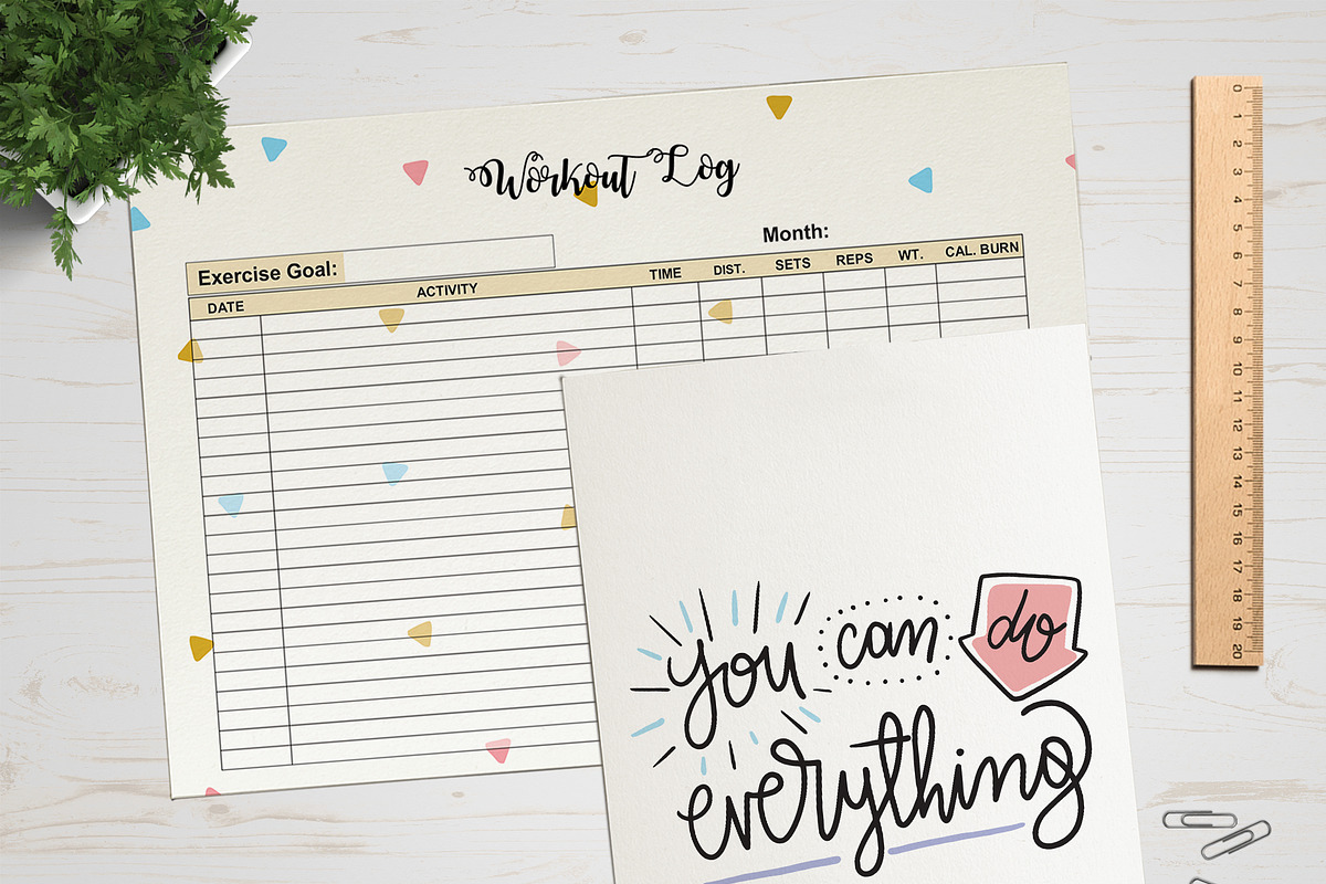 Exercise & Workout Planner, a Templates & Theme by Wow Designs (Photo 9 of 10)