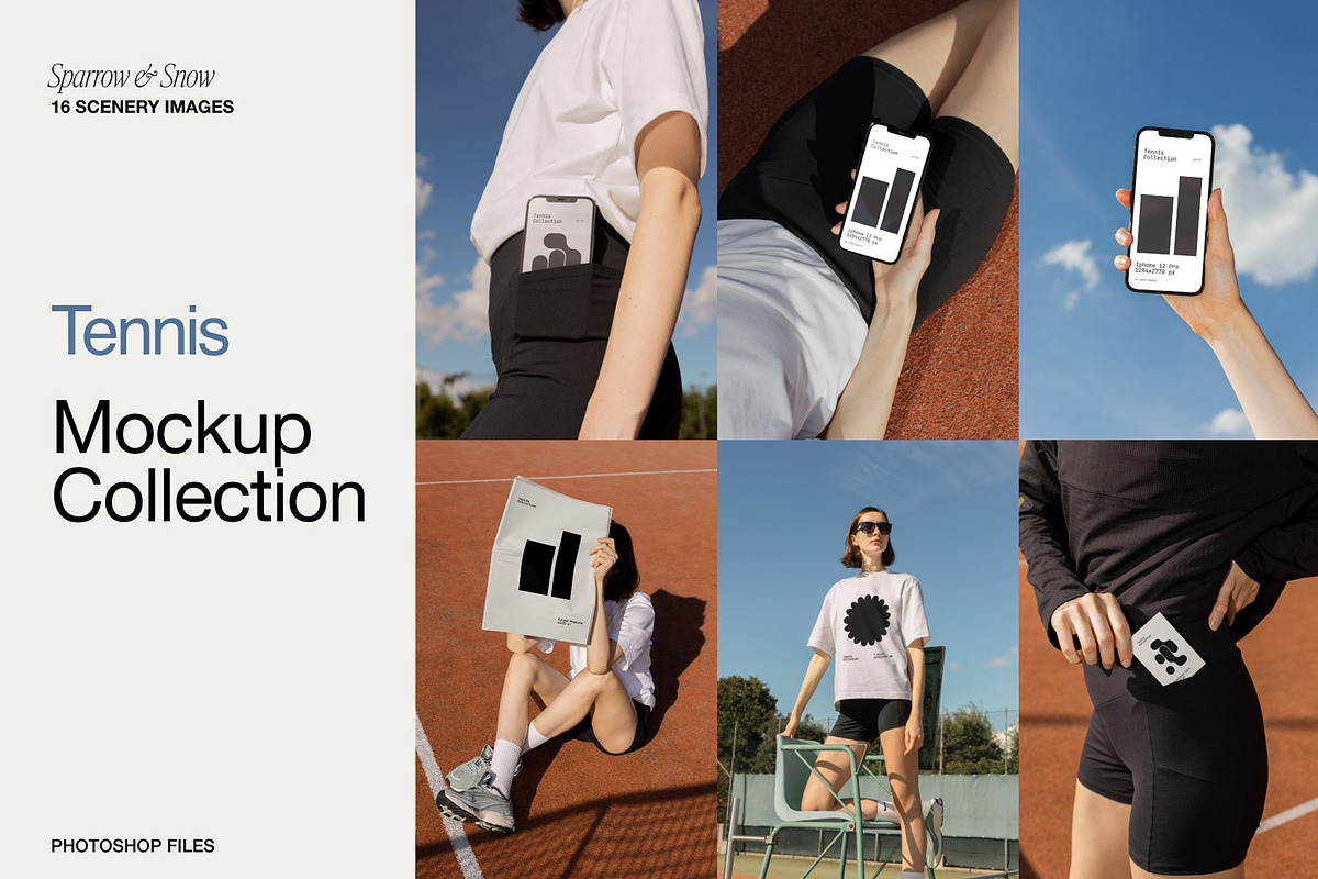 Tennis Mockup Collection, a Mockup by Sparrow & Snow (Photo 1 of 9)