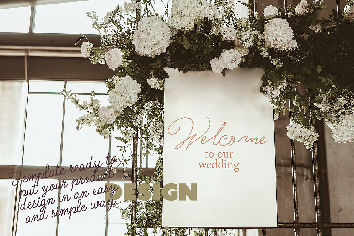 Wedding Welcome Sign Mockup PSD, a Product Mockup by McLittle Stock (Photo 4 of 4)