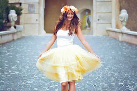 Smile containing fashion, skirt, and summer
