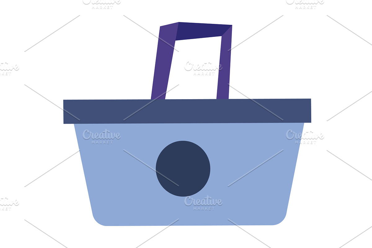 Online shopping icon basket vector, an Object Illustration by vectorpointstudio