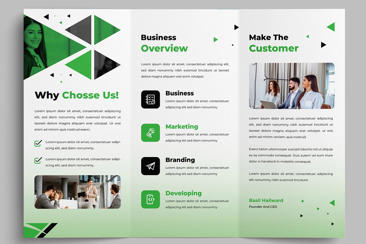 Green Trifold Brochure, a Brochure Template by MightyDesign (Photo 2 of 7)