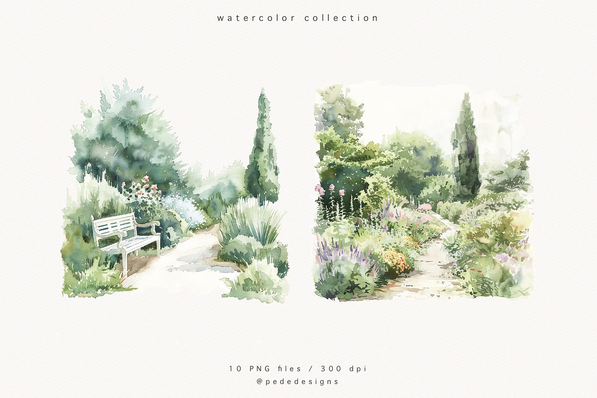 Monet's Garden, a Decorative Illustration by PeDe Designs (Photo 13 of 13)