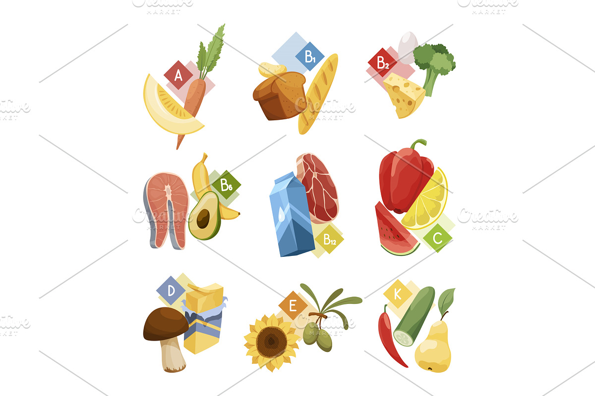 Main food macro and, a Food Illustration by Things for designers