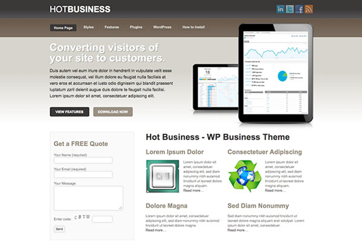 Hot Business, a WordPress Template by hot-themes (Photo 4 of 5)
