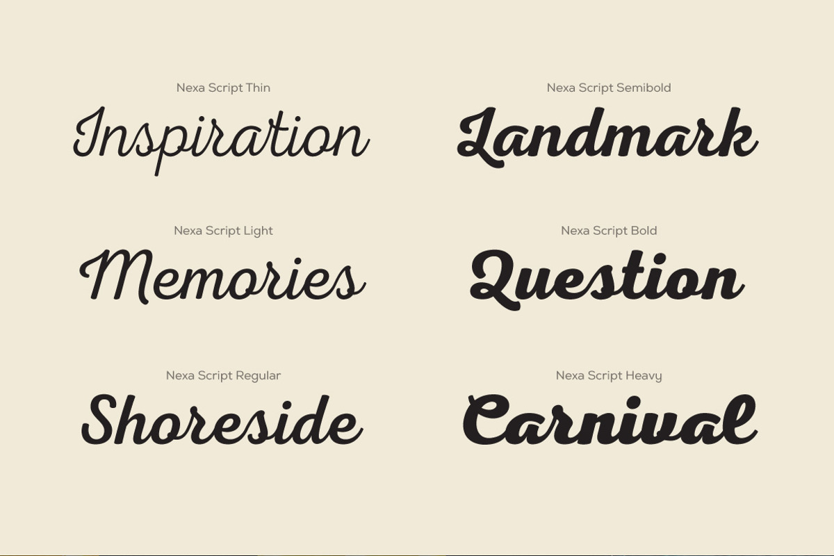 Nexa Script, a Script Font by Fontfabric (Photo 2 of 5)