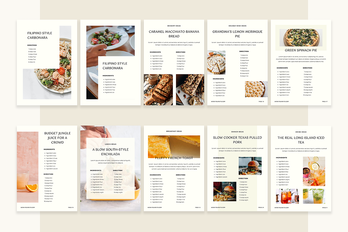 Cookbook Template | Canva, a Magazine Template by Ralony (Photo 7 of 10)