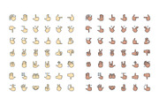 Hand Gestures Icons, an Outline Icon by Kalash (Thumbnail 3 of 3)