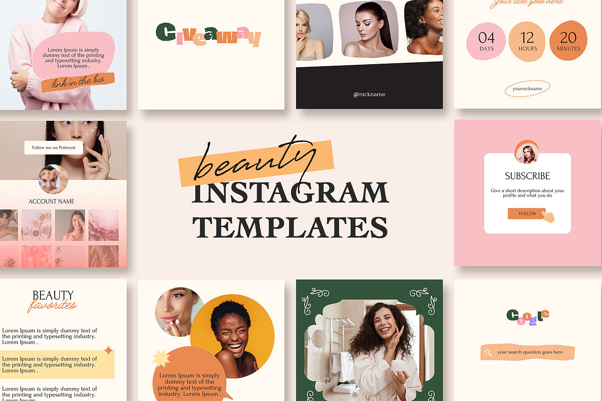 Beauty Instagram Creator, a Social Media Template by Kseniia_Design (Photo 1 of 11)
