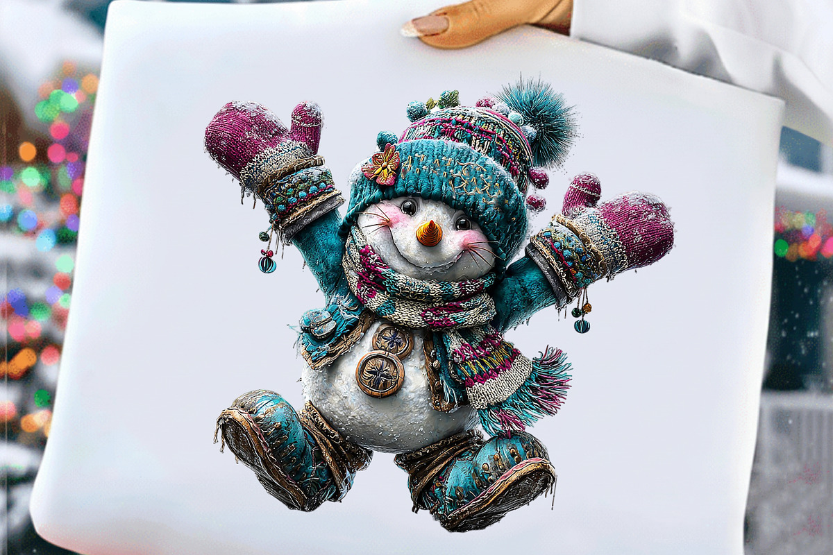 Merry Christmas Snowman Clipart, an Illustration by Craft Nest (Photo 5 of 10)