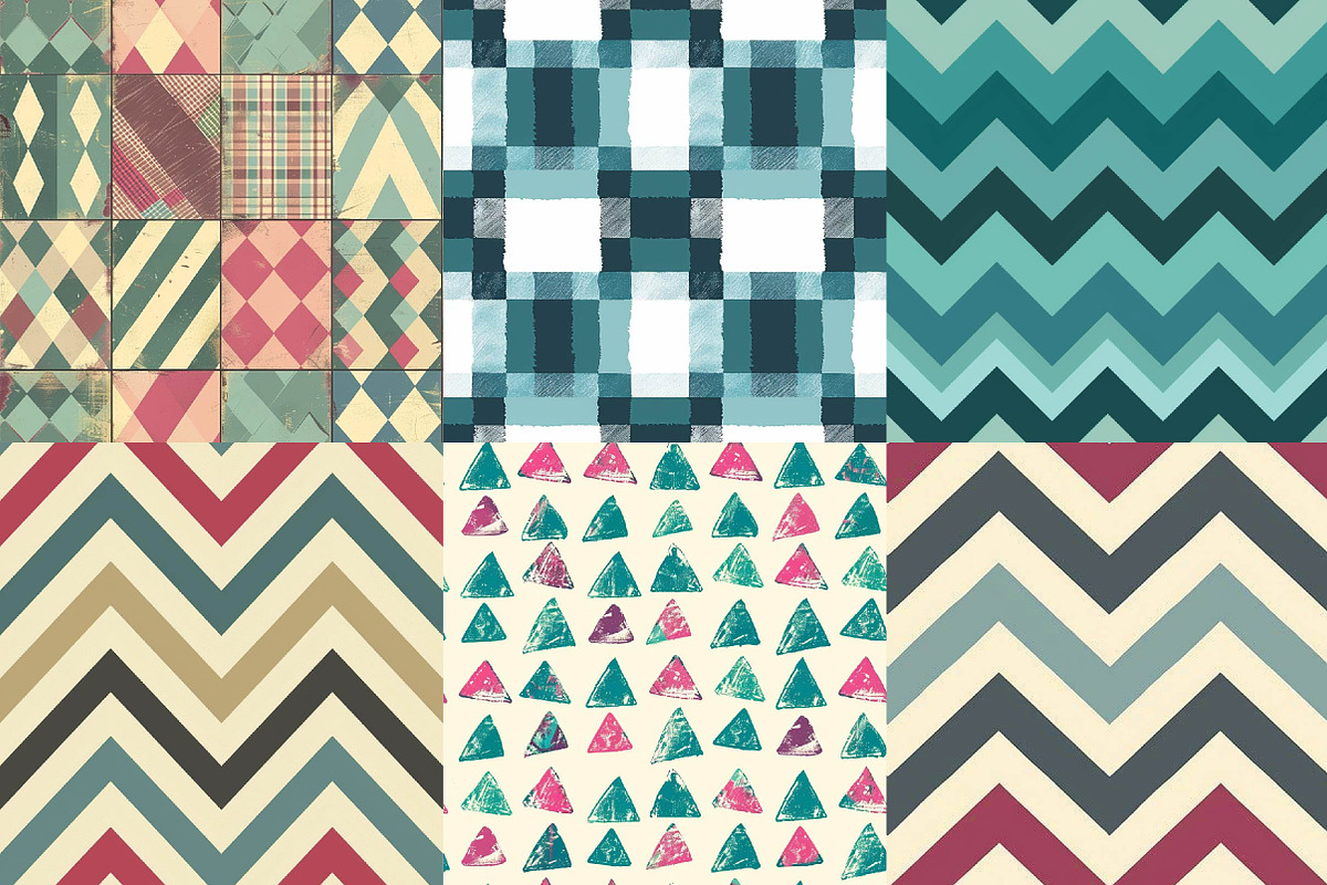 Teal and Magenta Digital Pattern Pap, a Texture Illustration by DreamPrint404 (Photo 2 of 3)