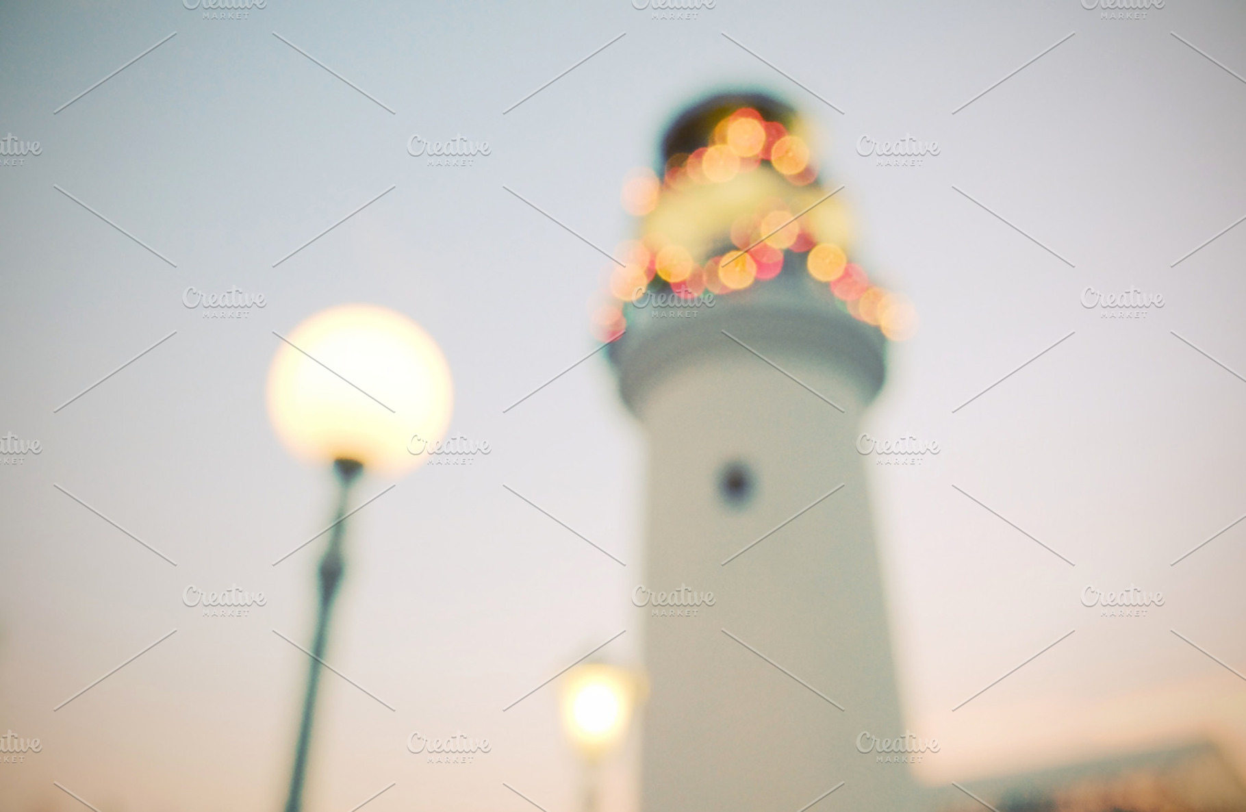 Lighthouse With Christmas Ornaments