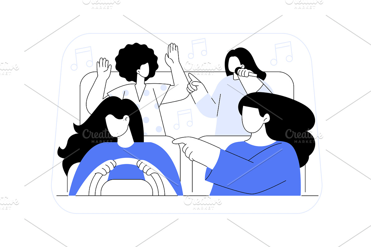 Road trip songs isolated cartoon, a Person Illustration by Visual Generation