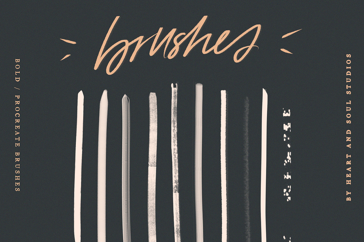 Bold | Procreate Brushes, a Brush Add-On by Heart + Soul Studios (Photo 2 of 11)