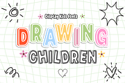 Drawing Children - Playful Display, a Font by KiddoGlyphs Studio (Thumbnail 1 of 3)