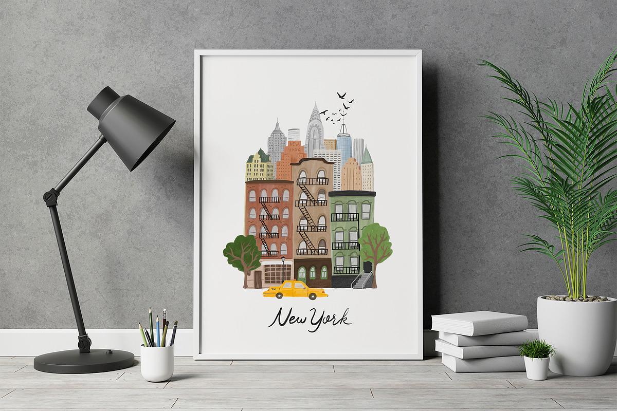 New York Print Creator, Scene, a Person Illustration by AlineArtStore (Photo 11 of 15)