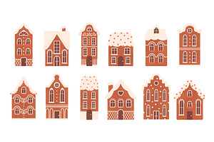 Gingerbread houses. Isolated, an Object Illustration by LadadikArt