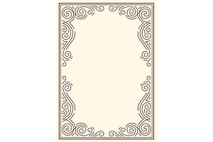 Line curl frame., a Decorative Illustration by incomible