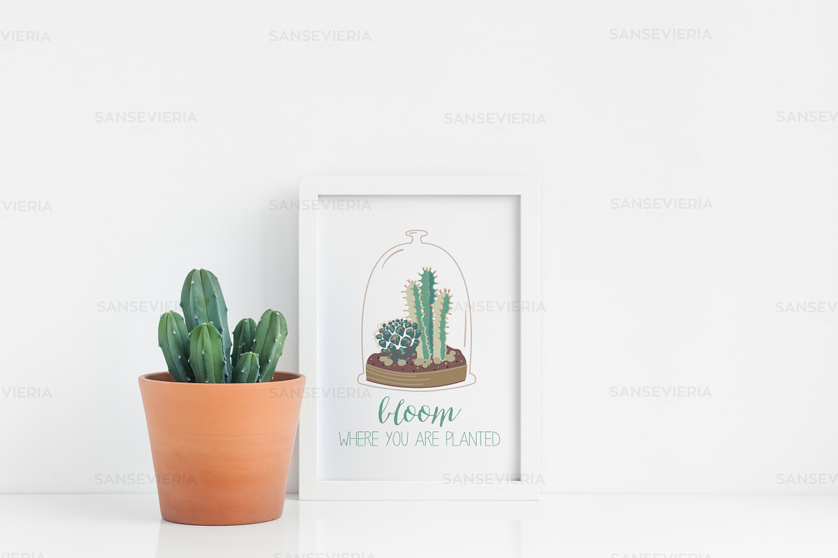 8x10 white frame mockup succulents, a Print Template by Grace White (Photo 2 of 4)