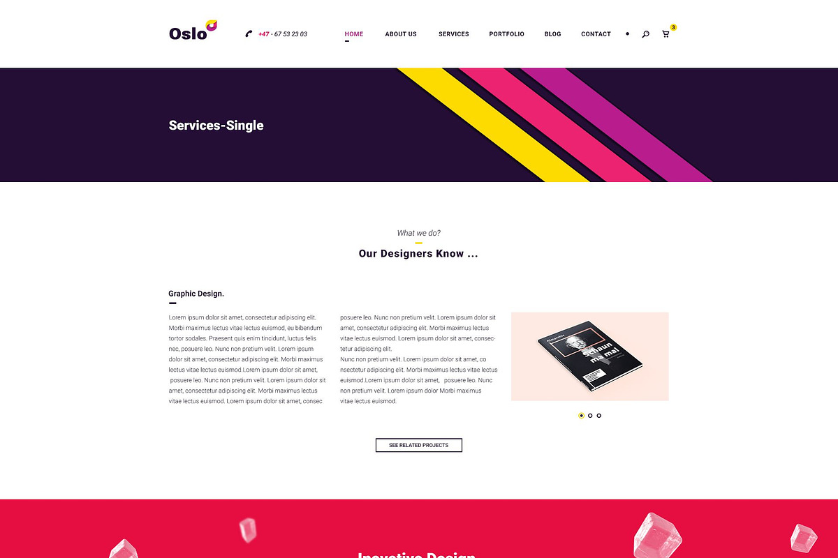 Oslo - Material Design PSD Website, a Websites & App Template by Milo Studio (Photo 8 of 13)