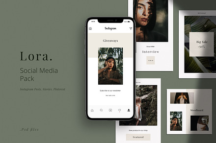 LORA - Social Media Pack, a Social Media Template by PixaSquare