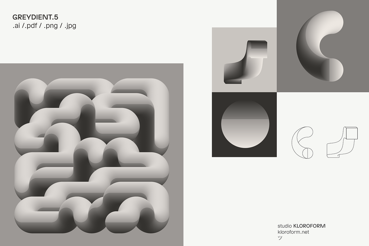 Greydient 5 - Blend Objects, an Object Graphic by kloroform (Photo 10 of 14)